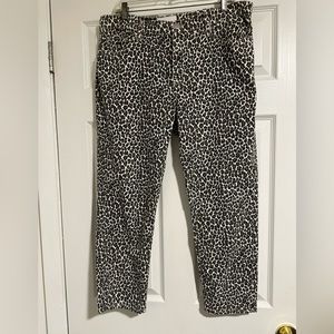 Current Elliott Animal Print Cropped Jeans Mint Condition size 32
